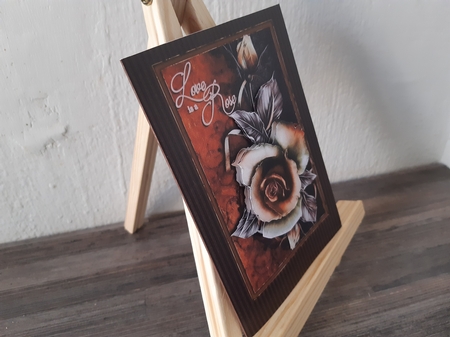 LOVE IS A ROSE 3 - CUT & FOLD MINIKIT W. DECOUPAGE by Anette De Villiers