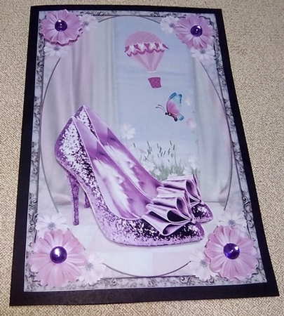 Glitter Bow Shoes Decoupage Topper 5 by Anette De Villiers