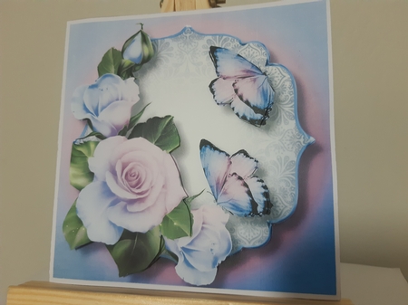 Blended Pastel Roses - Blue & Purple 8x8 by Anette De Villiers