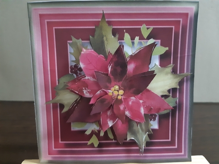 The Scarlet Poinsettia 8x8 by Anette De Villiers