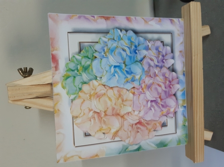 Rainbow Hydrangeas 8x8 by Anette De Villiers