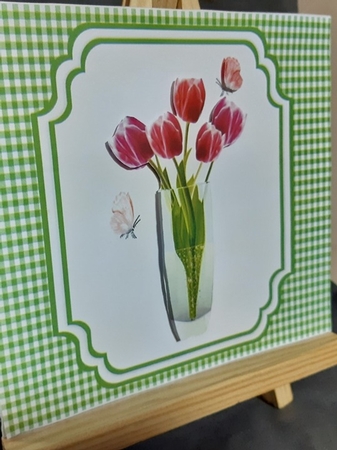 TULIPS IN PINK DECOUPAGE by Anette De Villiers