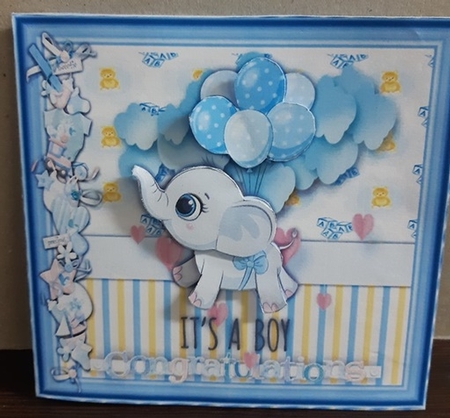 4, Gorgeous Bundle of Joy Baby Cards  by Anette De Villiers