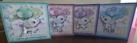 4, Gorgeous Bundle of Joy Baby Cards  by Anette De Villiers