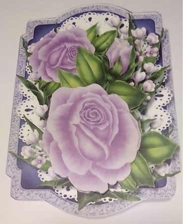 Print, Cut, and Fold , Lovely Lilac Roses by Anette De Villiers