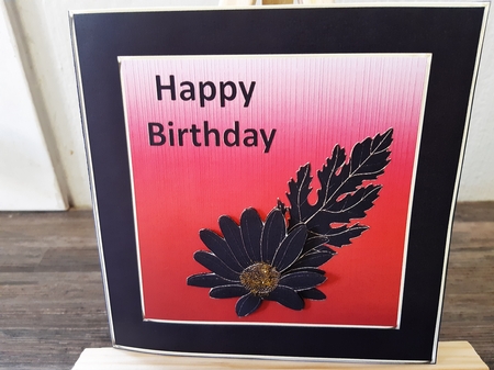 Black Gilded Edged Daisies by Anette De Villiers