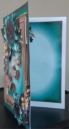 Dahlia Butterfly Trio - Blended Teal by Anette De Villiers