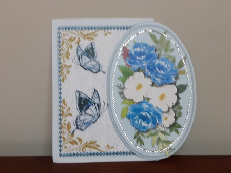 Over The Edge , Blue Roses and Butterflys  by Anette De Villiers