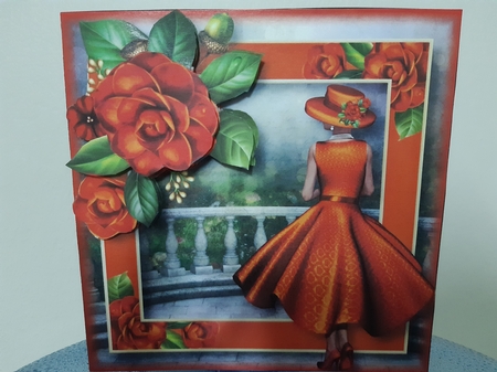 Lady Camellia - Orange 8x8 by Anette De Villiers