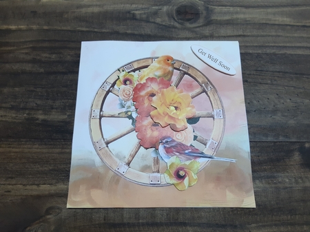 Garden Flower Wheel with Decoupage by Anette De Villiers