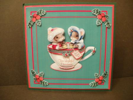 Berry Tea-lightful Christmas 6x6 Card by Angela Blackmore