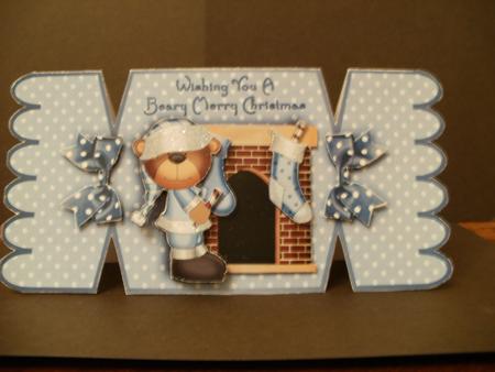 A Beary Merry Christmas Cracker Card by Angela Blackmore