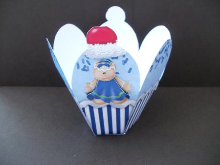 Gingerbread Cupcake Box or Gigt Box by Angela Blackmore