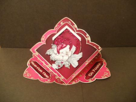 From Our Nest to Yours Scallop Edge Diamond Fold Card by Angela Blackmore