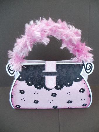 Ditsy Daisy Handbag Shaped Treat or Favour Box Sheet 2 by Angela Blackmore