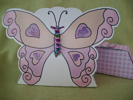 Fluttery Butterfly Shaped Treat or Favour Box Sheet 1 by Angela Blackmore