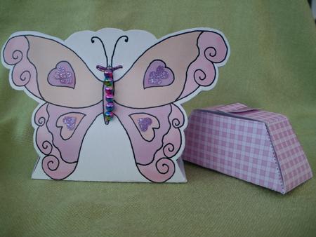 Fluttery Butterfly Shaped Treat or Favour Box Sheet 2 by Angela Blackmore