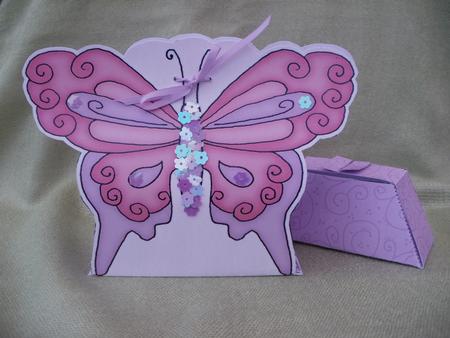 Fluttery Butterfly Shaped Treat or Favour Box Sheet 1 by Angela Blackmore