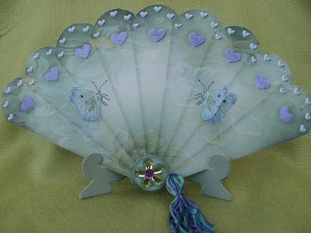 Floral Hearts & Butterflies Fan Sheet by Angela Blackmore