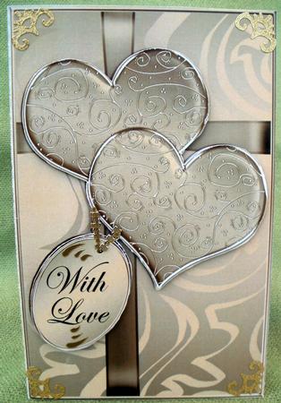 Elegant Romantic Hearts Lottery Wallet Card by Angela Blackmore