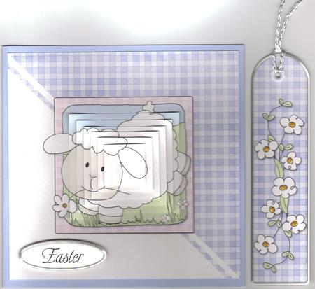Little Lamb Quick Card with Pyramage by Angela Butters