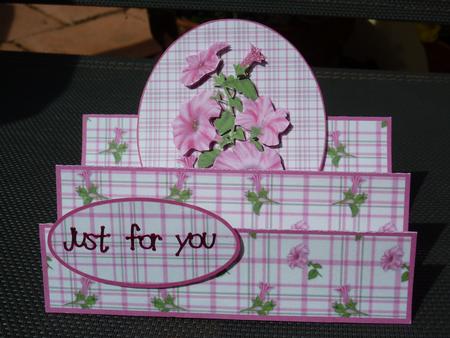 Pretty Pink Petunias Stair Stepper by Angela Butters