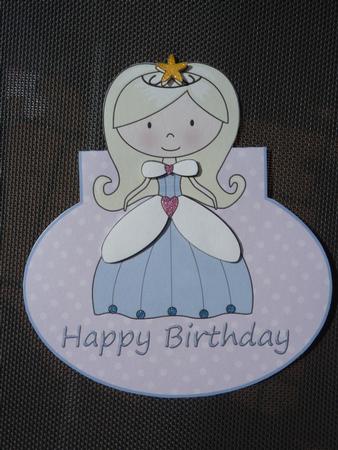Princess in Purple Over the Edge Wobble Card by Angela Butters