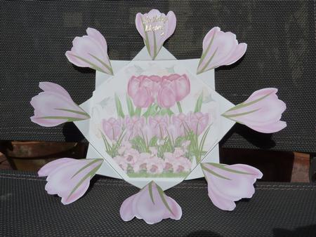 Floral Octogan Card with a Difference by Angela Butters