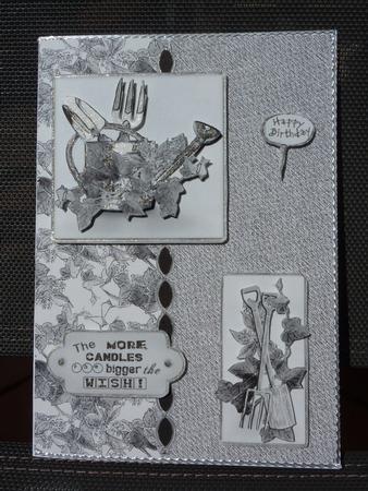 In the Garden Kit in Jet with Step by Step Decoupage by Angela Butters