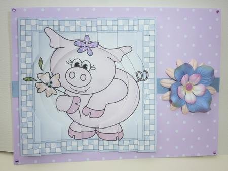 Princess Piggywig Quick Card with Circle Side Stacker Design by Angela Butters
