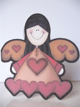 Country Angel Shaped Card by Angela Butters
