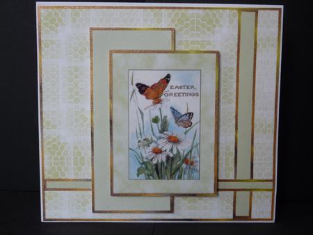 Easter Flowers Panel Card by Angela Butters