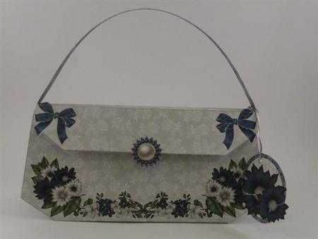 Blue and Ivory Handbag Gift Box Kit by Angela Butters