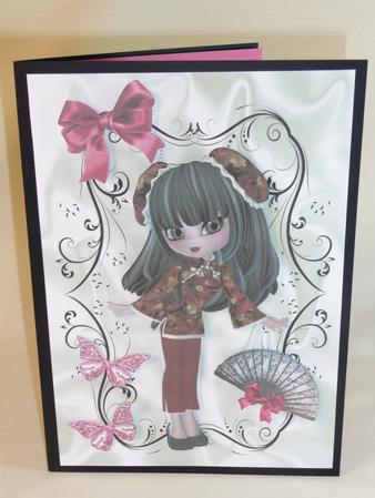 Little Oriental Girl with Fan by Angela Butters