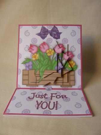 Just for You! Window Box - Easel Card with Twisted Pyramid by Angela Butters