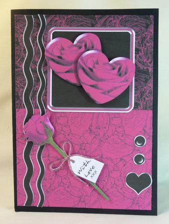 Romantic Roses Kit in Cerise with Step by Step Decoupage by Angela Butters