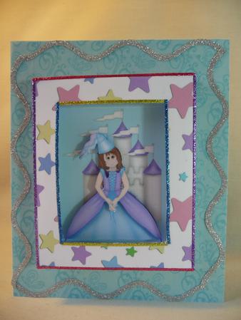 Star Princess Picture Framed Card by Angela Butters