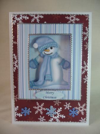 Lil' Snowie Picture Framed Card by Angela Butters