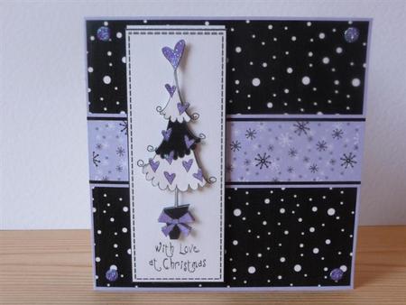Funky Xmas Tree Quick Card by Angela Butters