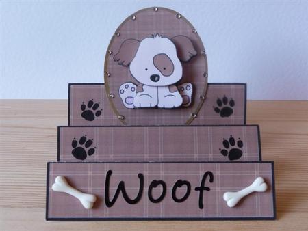 Cute Pup Stair Stepper by Angela Butters