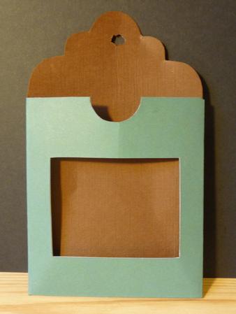Giant Dark Green Window Pocket Tag Card by Angela Butters