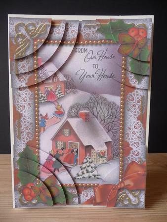 Ours to Yours Holly 7x5inch All 4 Corner Stacker Card Front by Angela Butters