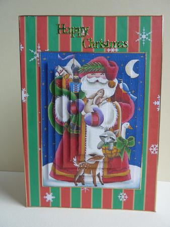 Christmas Stripes with Snowflakes by Angela Butters