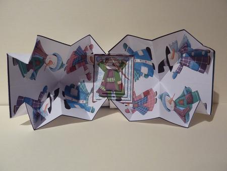 Exploding Card, Carrot Nosed Snowmen 2 by Angela Butters