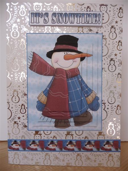 Snowman with Red Scarf by Angela Butters