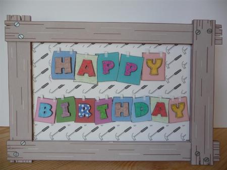 A4 DIY Happy Birthday by Angela Butters