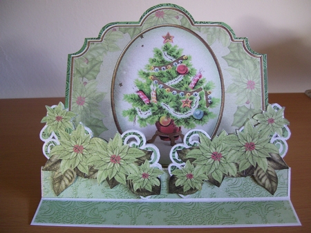 Christmas Tree Green 3D Easel Card Mini Kit by Angela Holyday