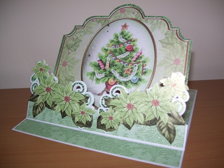Christmas Tree Green 3D Easel Card Mini Kit by Angela Holyday