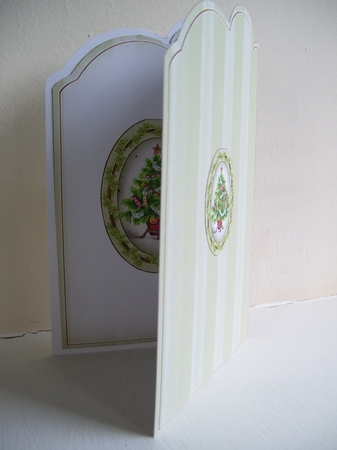 Christmas Tree Green 3D Opening Sign Card Mini Kit by Angela Holyday