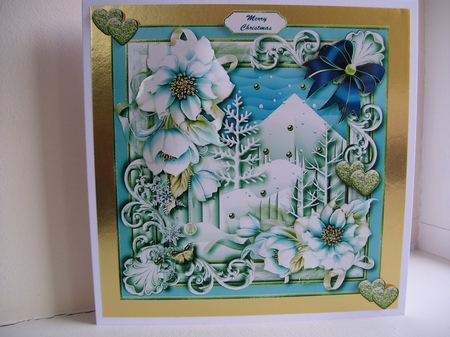 Shades of Blue Christmas Window Card Topper 2 by Angela Holyday